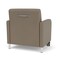 Lesro Siena Lounge Reception Wide Guest Chair w/ Front Casters, Brushed Steel Back Legs, MD Farro Uph SN1201 - alternate 2